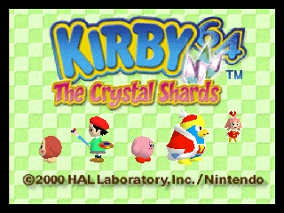 Kirby 64 - The Crystal Shards (Europe) Title Screen